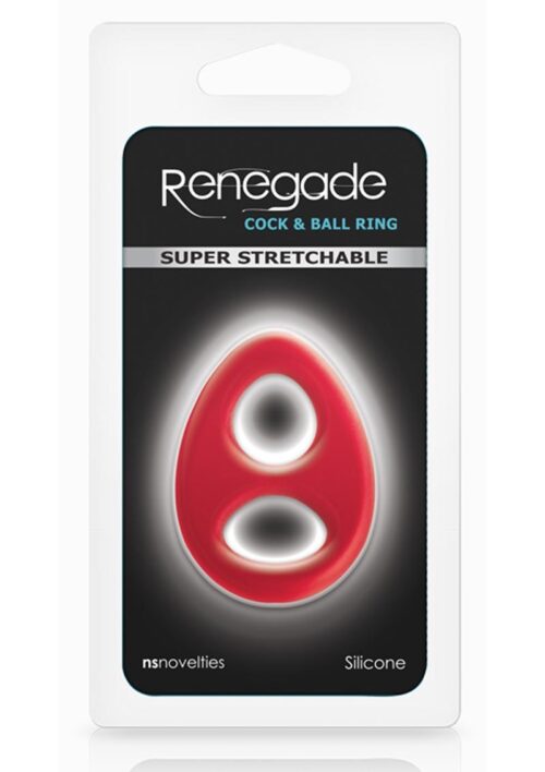 Renegade Romeo Silicone Cock and Ball Ring - Red