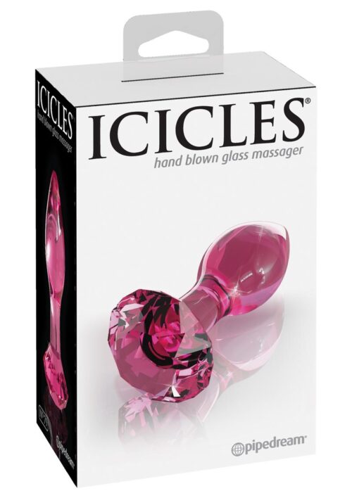 Icicles No 79 Glass Anal Plug - Pink