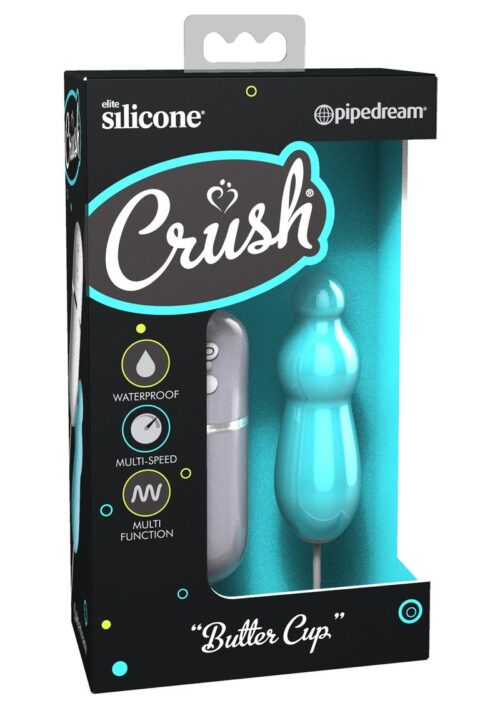 Crush Butter Cup Wired Remote Control Silicone Bullet Waterproof Blue