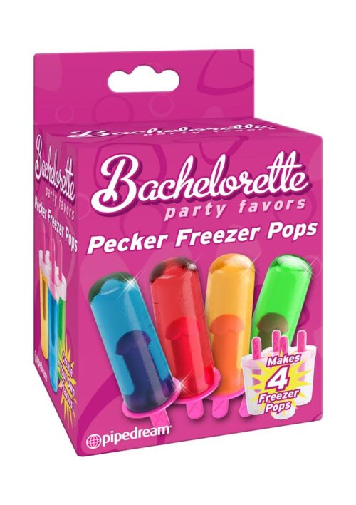 Bachelorette Party Favors Pecker Freezer Pops Pink 4 Each Per Box