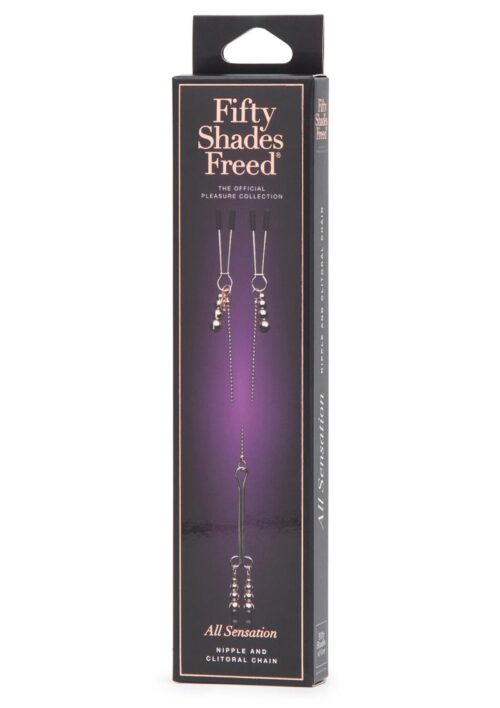 Fifty Shades Freed All Sensation Nipple and Clitoral Chain - Purple