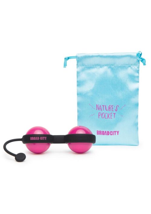 Broad City Nature`s Pocket Weighted Kegel Balls Hot Pink And Black