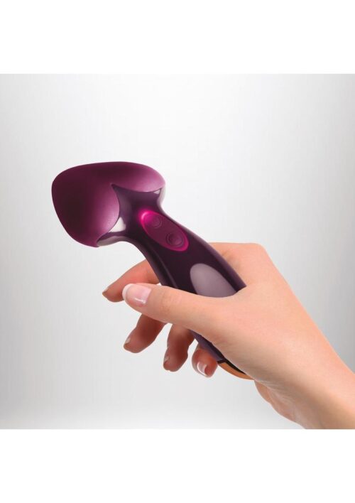 Love At First Touch Silicone Purple Heart Vibrator - Purple