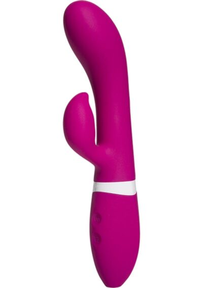 iVibe Select Silicone iRock USB Rechargeable Rabbit Vibrator Waterproof 8in - Pink