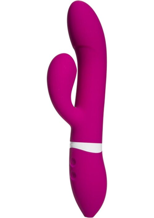 iVibe Select Silicone iCome USB Rechargeable Rabbit Vibrator Waterproof 9in - Pink