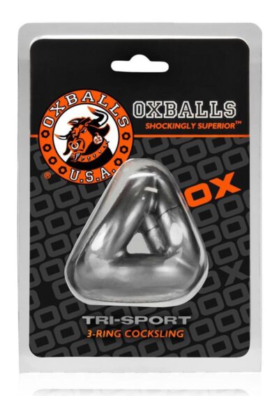 Oxballs Tri-Sport 3 Ring Cock Sling - Silver