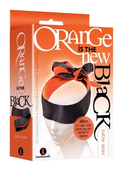 The 9`s - Orange Is The New Black Satin Sash Reversible Blindfold/Restraint