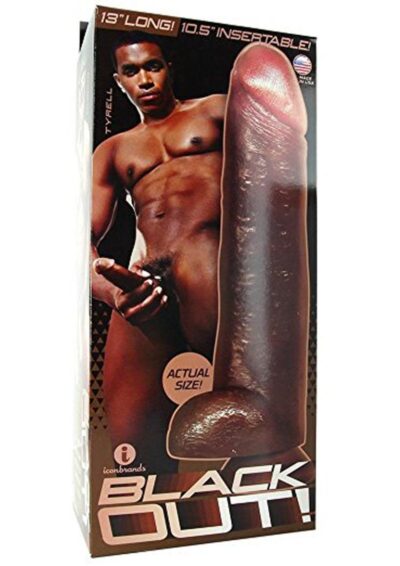 Blackout! Realistic Cock Dildo 12.75in - Chocolate