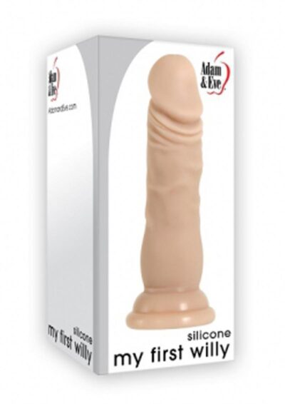 Adam and Eve My First Willy Silicone Realistic Dildo 5.25in - Vanilla