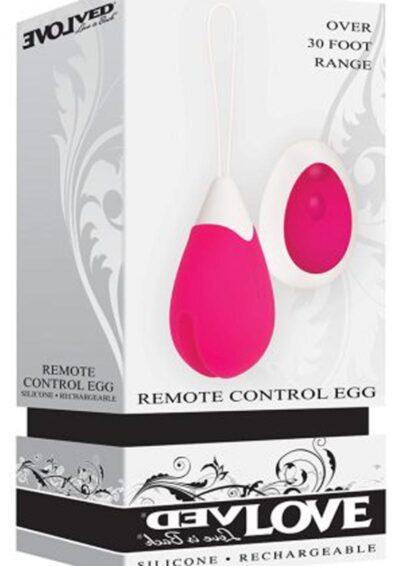 Remote Control Rechargeable Silicone Egg Vibrator - Pink