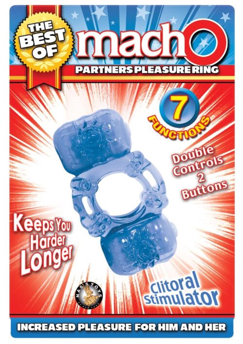 The Best Of MachO Partners Pleasure Ring Vibrating Cock Ring - Blue