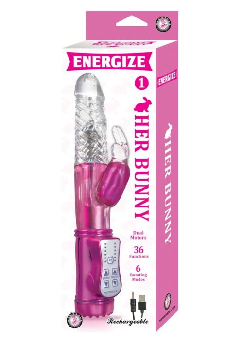 Energize Her Bunny 01 Dual Motors Rechargeable Rabbit Vibrator -Pink
