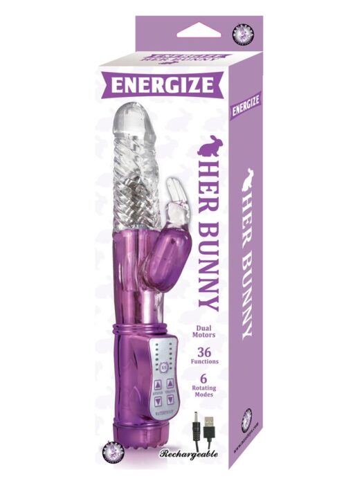 Energize Her Bunny 01 Dual Motor Rechargeable Rabbit Vibrator - Purple