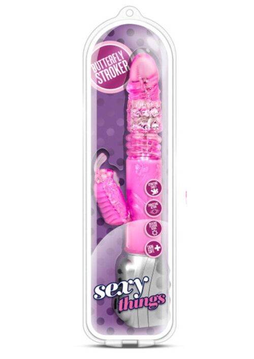Sexy Things Butterfly Stroker Rabbit Vibrator - Pink