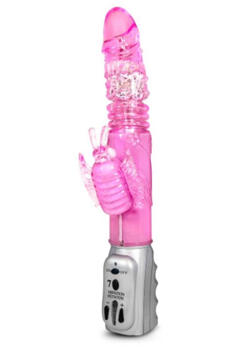 Sexy Things Butterfly Stroker Rabbit Vibrator - Pink