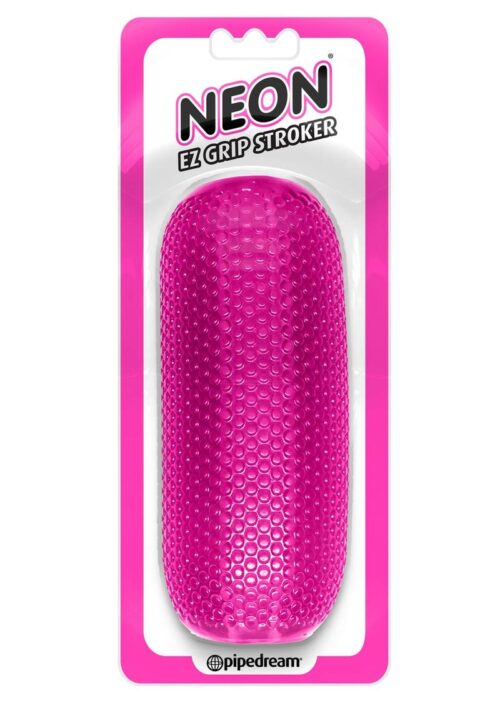Neon EZ Grip Stroker Textured Masturbator Pink