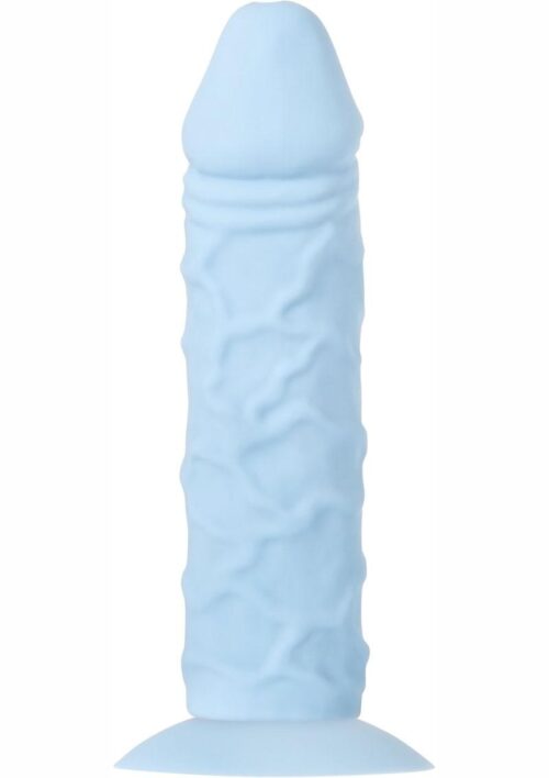 Adam and Eve Rechargeable Silicone Strap-On System Adjustable Harness with Realistic Dong 7in - Blue