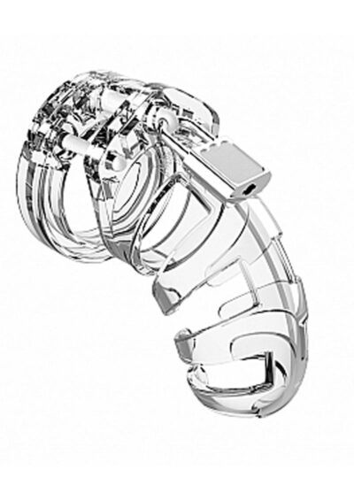 Man Cage Model 02 Male Chastity with Lock 3.5in - Clear