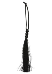 Sex and Mischief Small Rubber Whip 10in - Black