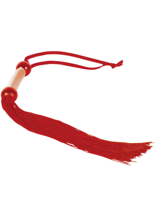 Sex and Mischief Medium Rubber Whip 14in - Red