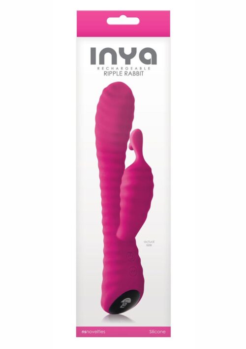 Inya Ripple Rabbit Silicone Rechargeable Vibrator - Pink