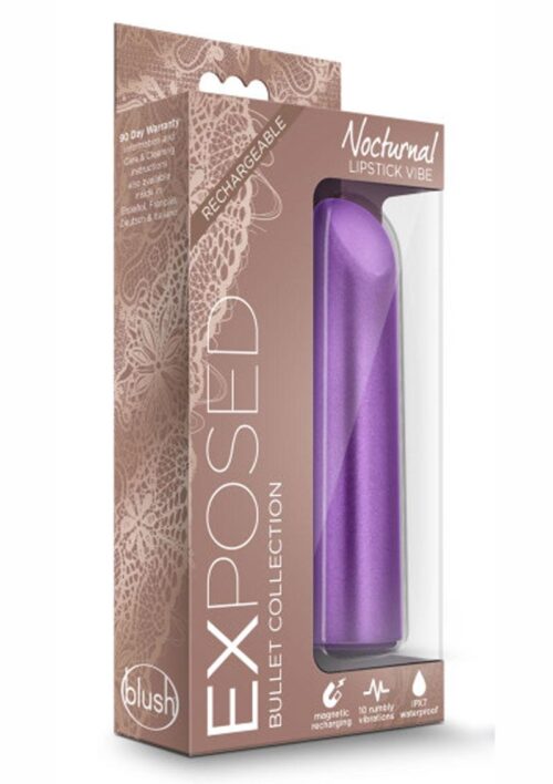 Exposed Nocturnal Rechargeable Lipstick Vibrator - Sugar Plum