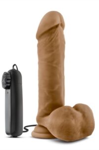 Loverboy Soccer Champ Vibrating Dildo with Balls 8in - Caramel