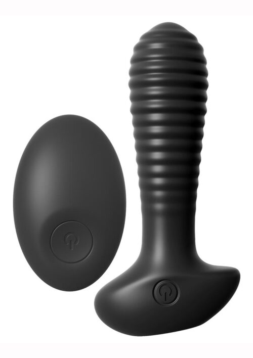 Anal Fantasy Elite Silicone Wireless Remote Control Anal Teaser Waterproof Plug 4.7in - Black