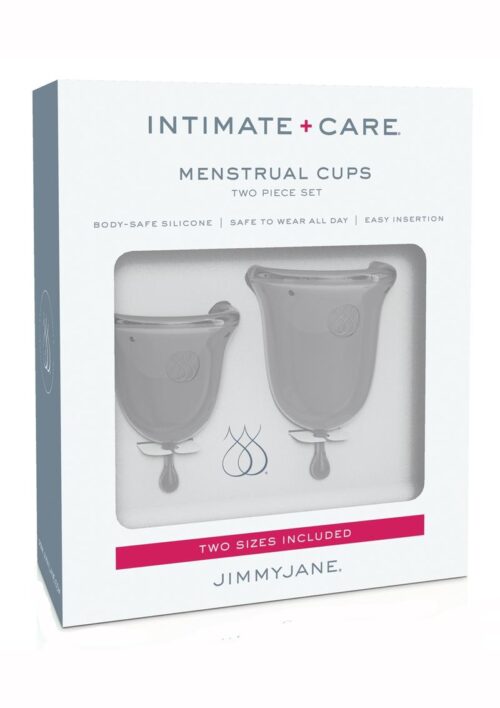 Jimmyjane Intimate Care Silicone Menstrual Cups (2 Piece Set) - Clear