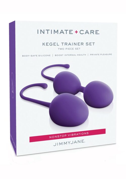 Jimmyjane Intimate Care Silicone Kegel Trainer (2 Piece Set) - Purple