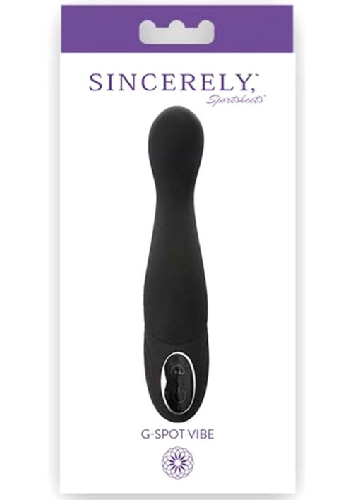 Sincerely G-Spot Vibe Silicone Vibrator - Black