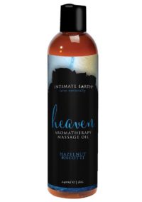 Intimate Earth Heaven Aromatherapy Massage Oil Hazelnut Biscotti 8oz