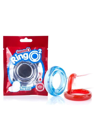 RingO 2 Stretchy Cock Ring with Testicle Sling - Red