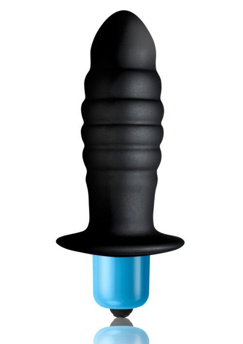 Vortex Silicone Vibrating Butt Plug - Black