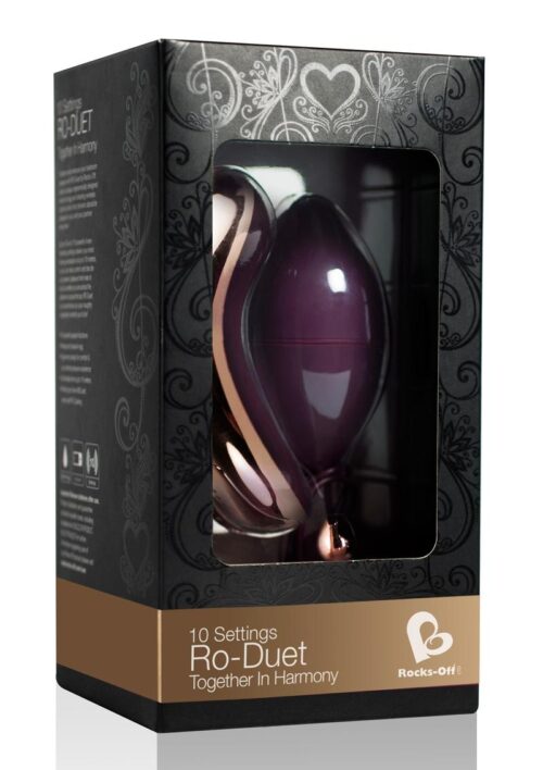 Ro-Duet Vibrating Egg With Remote Control - Purple