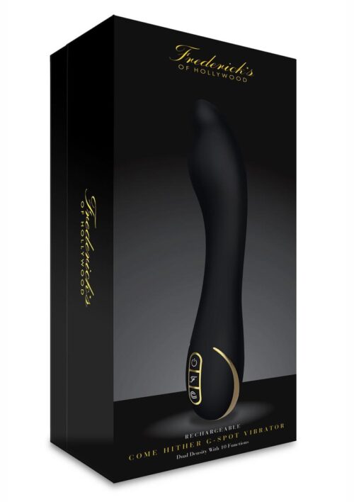 Frederick`s Of Hollywood USB Rechargeable Come Hither G-Spot Vibrator Silicone Splashproof - Black