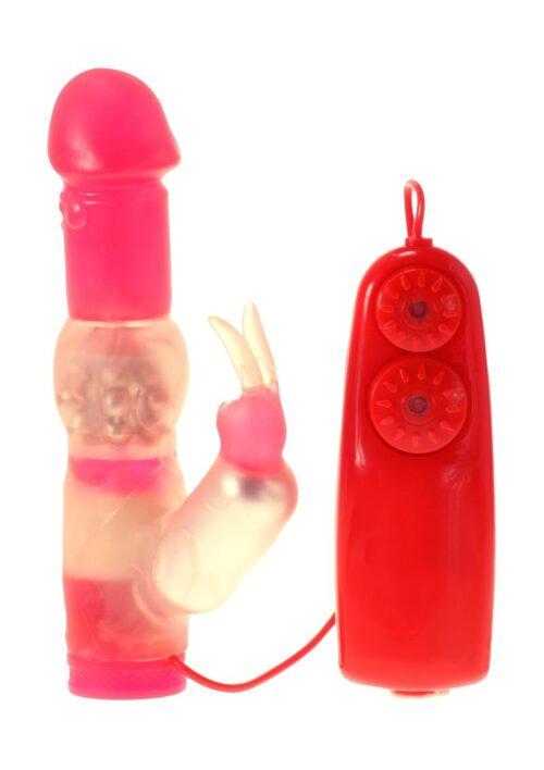 Minx Beaded Blossom Rabbit Vibrator With Remote Control - Red