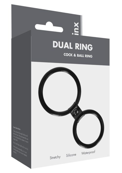 ME YOU US Dual Ring Silicone Cock Ring - Black