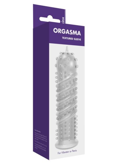Kinx Orgasma Textured Penis or Vibrator Sleeve - Clear