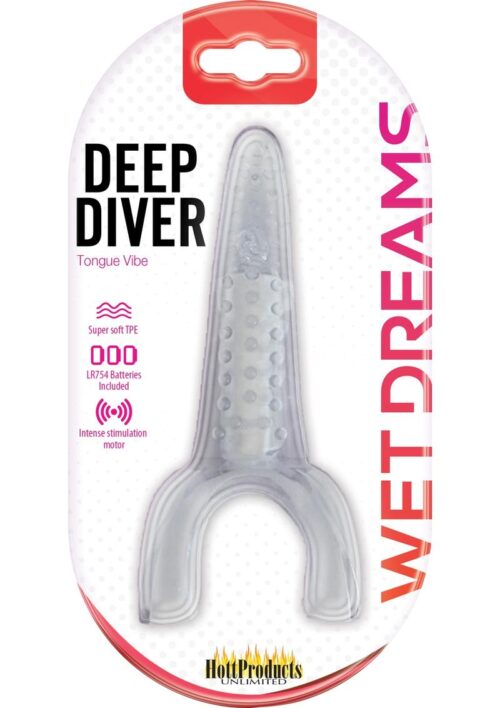 Wet Dreams Deep Diver Tongue Vibe - Clear