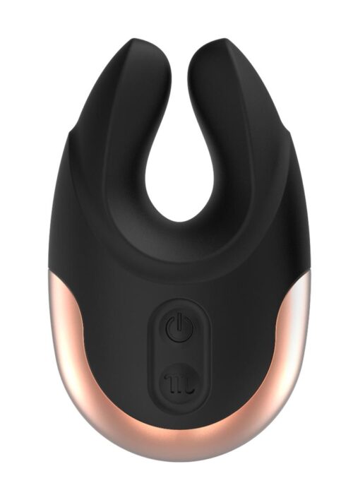 Elegance Lavish Silicone Rechargeable Clitoral Stimulator Vibrator - Black