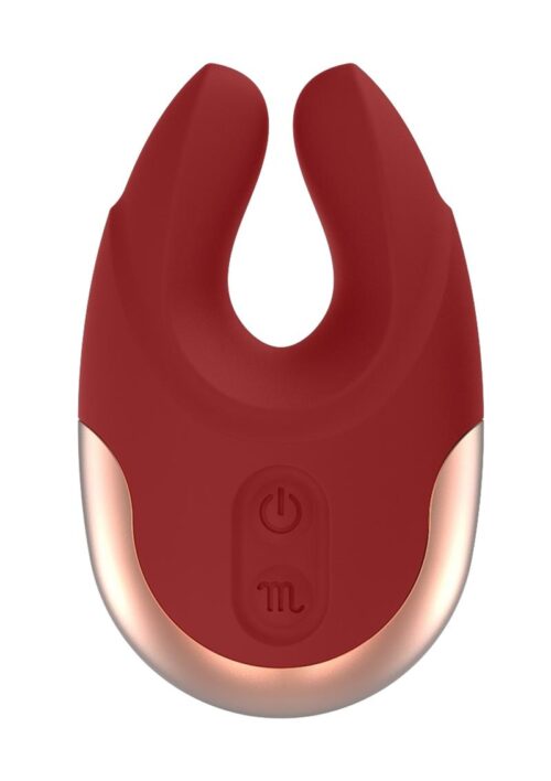 Elegance Lavish Silicone Rechargeable Clitoral Stimulator Vibrator - Red