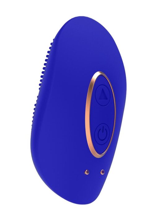 Elegance Precious Mini Clitoral Stimulator Silicone Rechargeable Vibrator - Blue