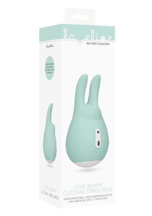 Loveline Love Bunny Clitoral Stimulator Silicone Rechargeable Vibrator - Green