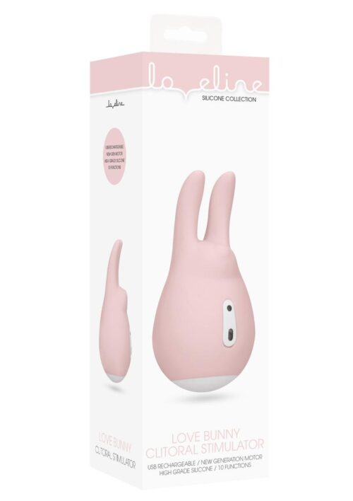 Loveline Love Bunny Clitoral Stimulator Silicone Rechargeable Vibrator - Pink
