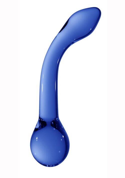 Chrystalino G-Rider Glass Wand Dildo 7in - Blue