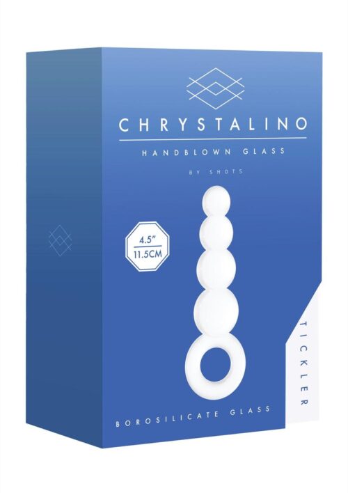 Chrystalino Tickler Glass Butt Plug 4.5 - White