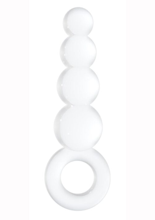 Chrystalino Tickler Glass Butt Plug 4.5 - White