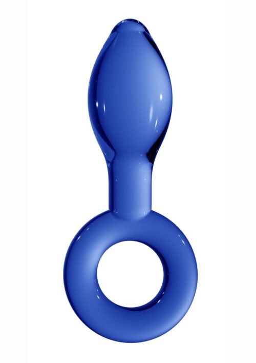Chrystalino Plugger Glass Butt Plug 4.5in - Blue