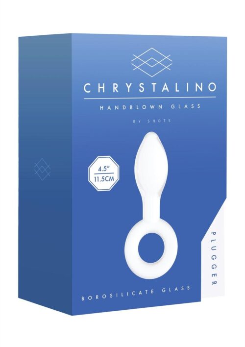 Chrystalino Plugger Glass Butt Plug 4.5in - White